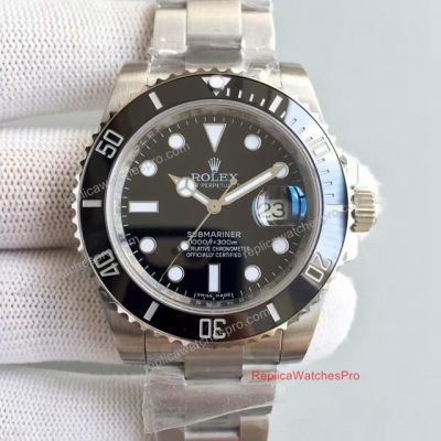 Noob Factory Replica Rolex Submariner Watch Stainless Steel Black Ceramic 40mm